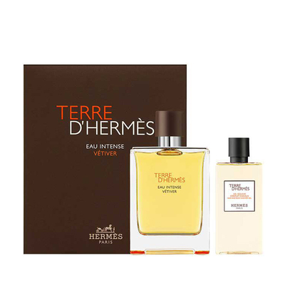 Набор Hermes Terre D'hermes Eau Intense Vetiver для мужчин  - set (edp 100 ml + sh/g 80 ml)
