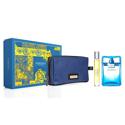 Набір Versace Man Eau Fraiche для чоловіків  - set (edt 100 ml + edt 10 ml + pouch)