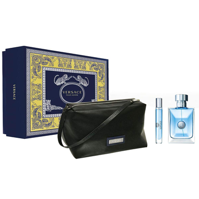 Набір Versace pour Homme для чоловіків  - set (edt 100 ml + edt 10 ml + trousse)